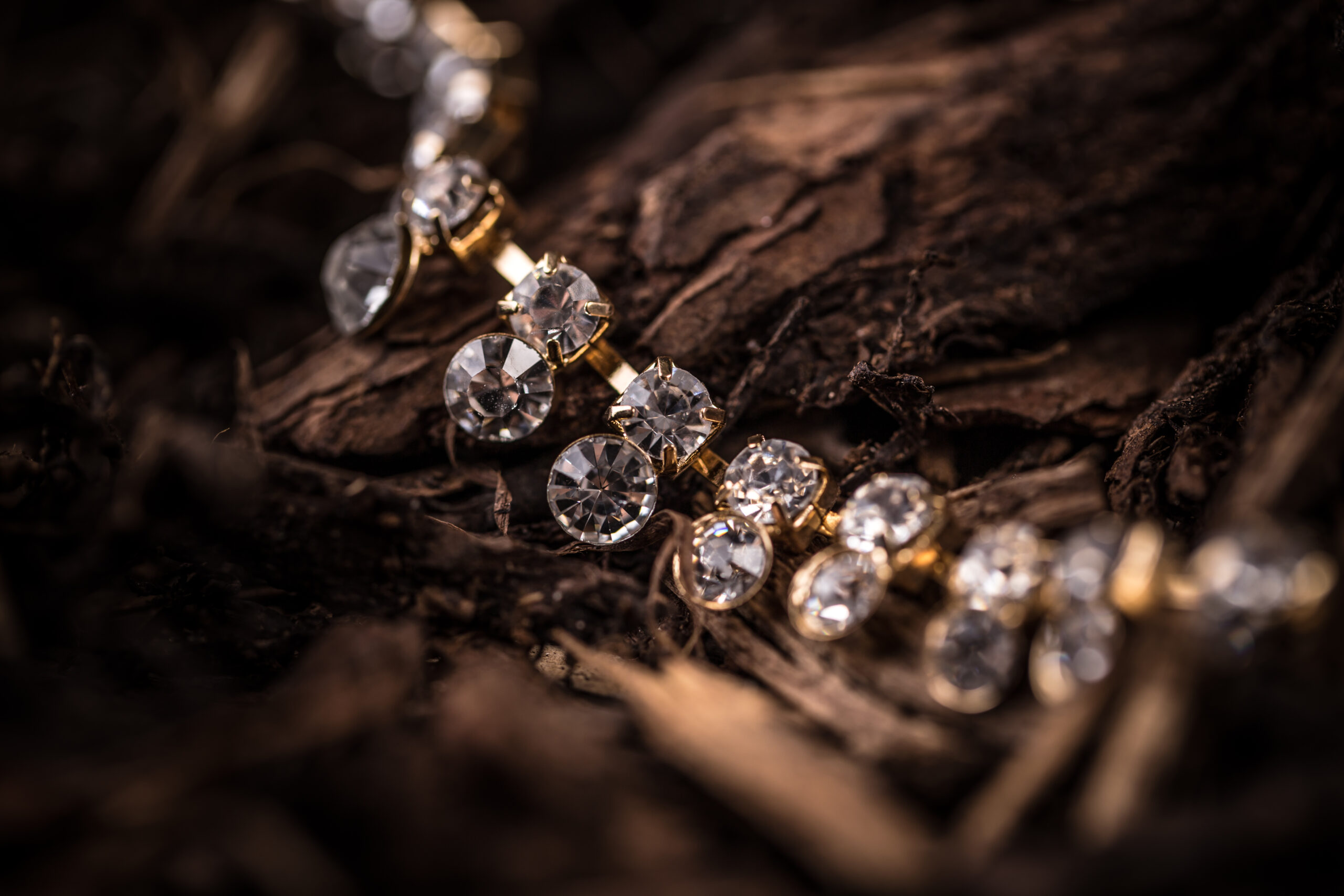 Jewellery on Brown Background With 8.17x5.64x3.52 Diamond