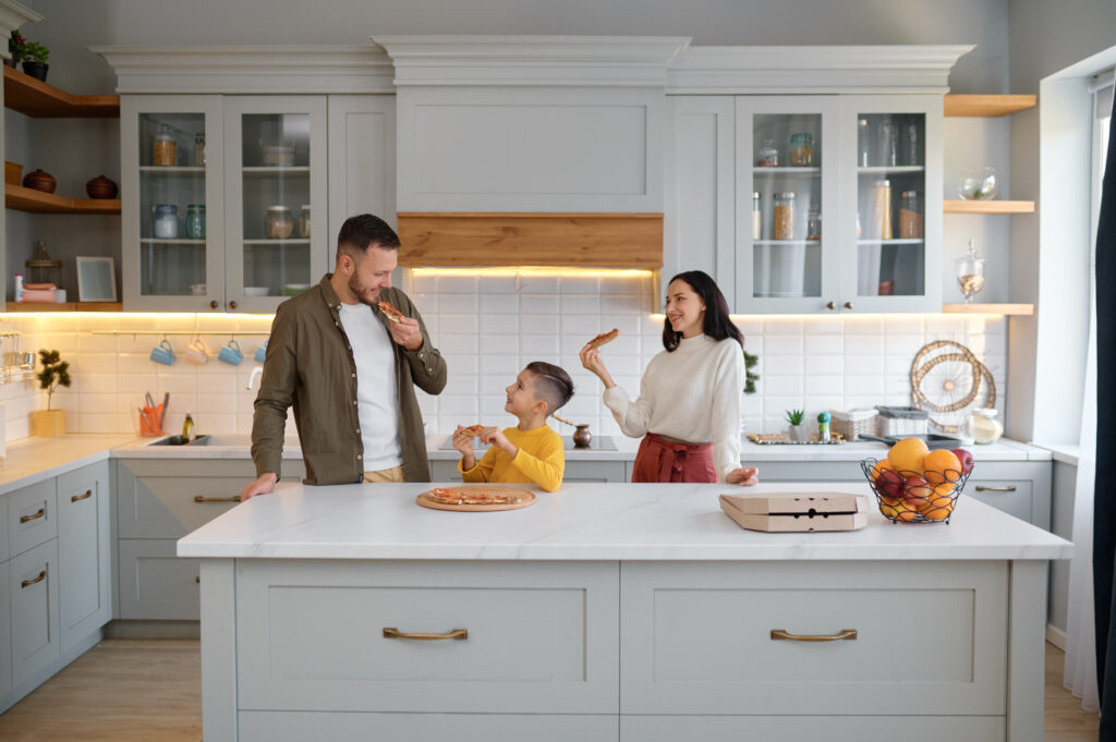 grey kitchen cabinets